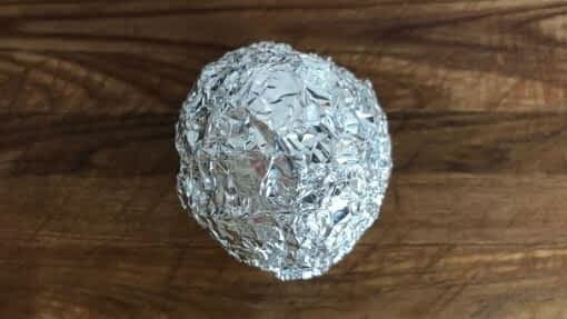 aluminum foil ball instead of a dryer sheet