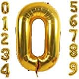 Gold Maylar Balloon Numbers