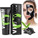 Black Charcoal Mask - Face Peel Off Mask with Organic Bamboo and Vitamin C – Deep Cleansing Pore Blackhead Removal and Purifying Black Mask for Men and Women